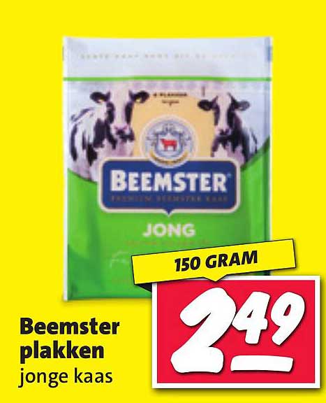 Beemster plakken jonge kaas