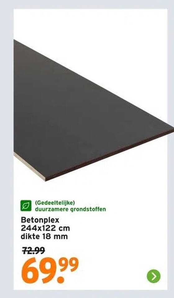 Betonplex 244x122 cm dikte 18 mm
