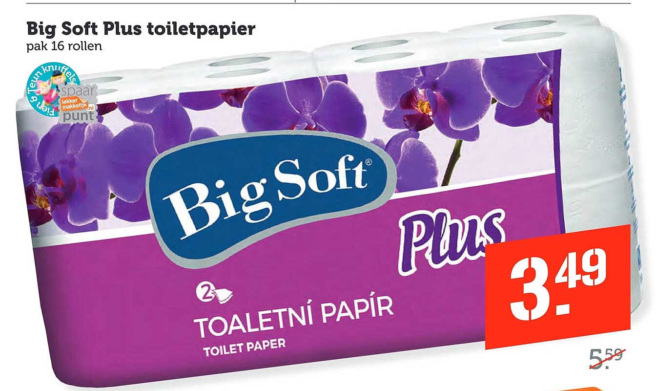 Big Soft Plus toiletpapier pak 16 rollen