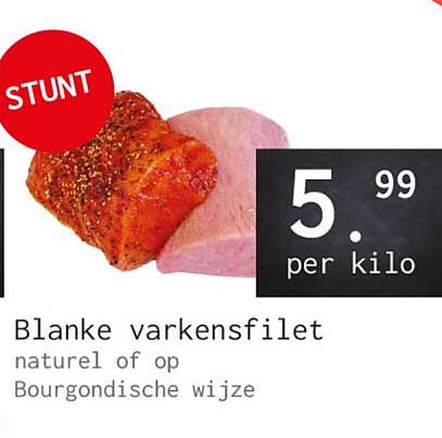 Blanke varkensfilet