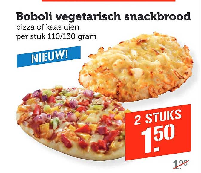 Boboli vegetarisch snackbrood