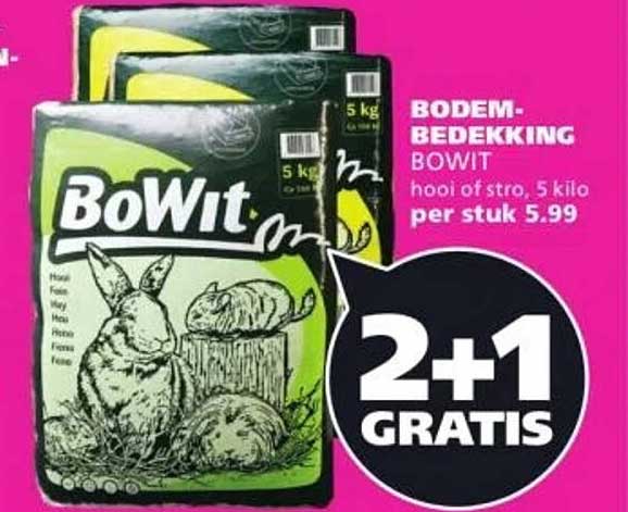 BODEM-BEDEKKING BOWIT hooi of stro, 5 kilo per stuk 5.99