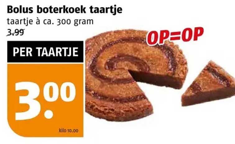 Bolus boternkoek taartje