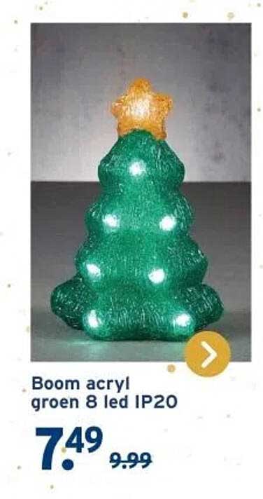 Boom acryl groen 8 led IP20