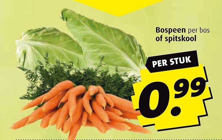 Bospeen per bos of spitskool