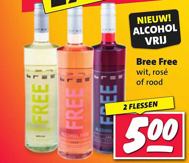 Bree Free wit, rosé of rood - 2 flessen