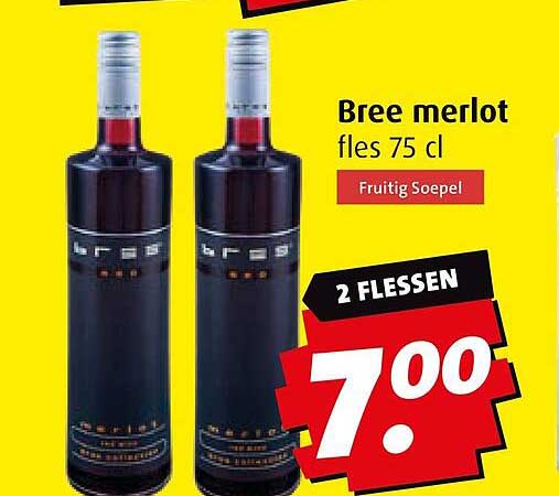 Bree merlot fles 75 cl
