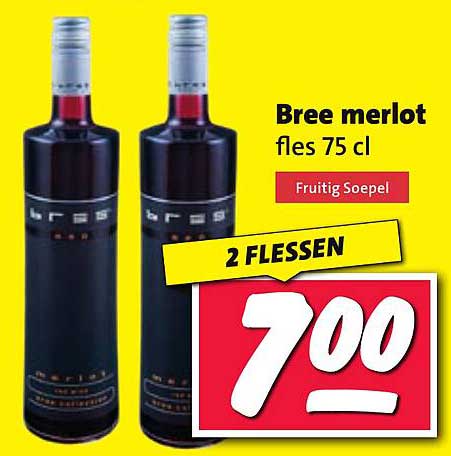 Bree merlot fles 75 cl