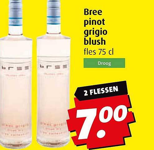 Bree pinot grigio blush fles 75 cl
