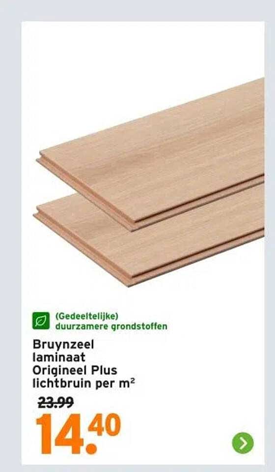 Bruynzeel laminaat Origineel Plus lichtbruin per m²