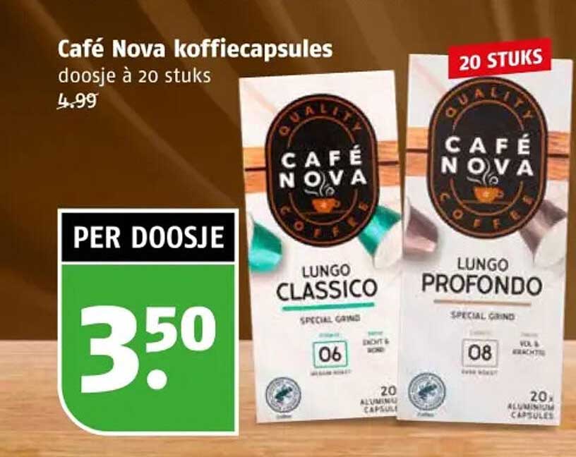 Café Nova koffiecapsules doosje à 20 stuks