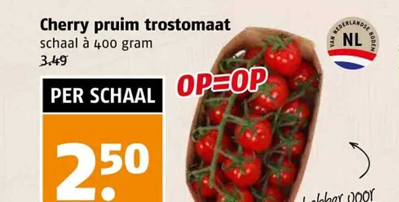 Cherry pruim trostomaat schaal à 400 gram
