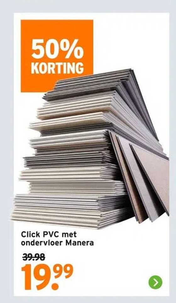 Click PVC met ondervloer Manera