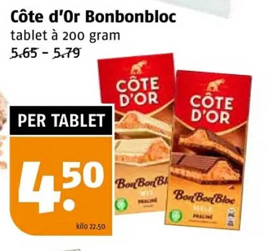 Côte d'Or Bonbonbloc tablet à 200 gram