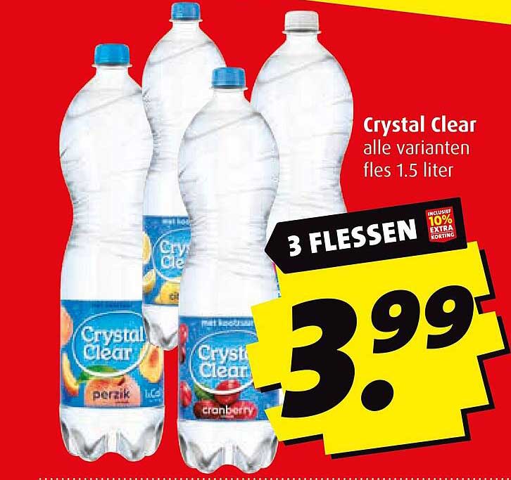 Crystal Clear alle varianten fles 1.5 liter
