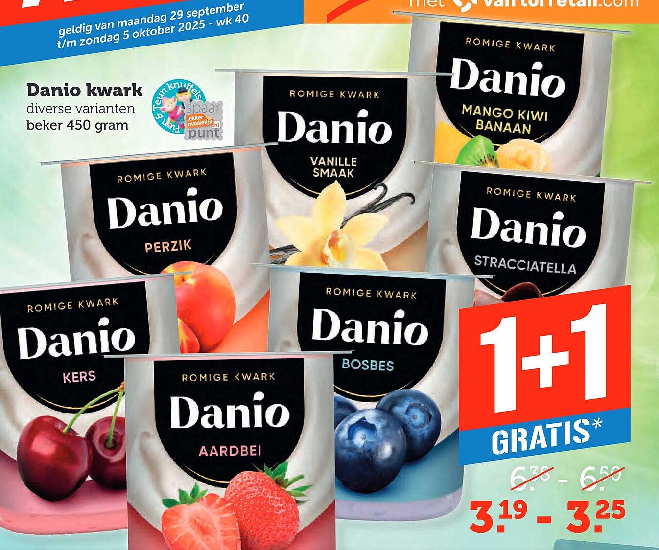Danio kwark diverse varianten beker 450 gram