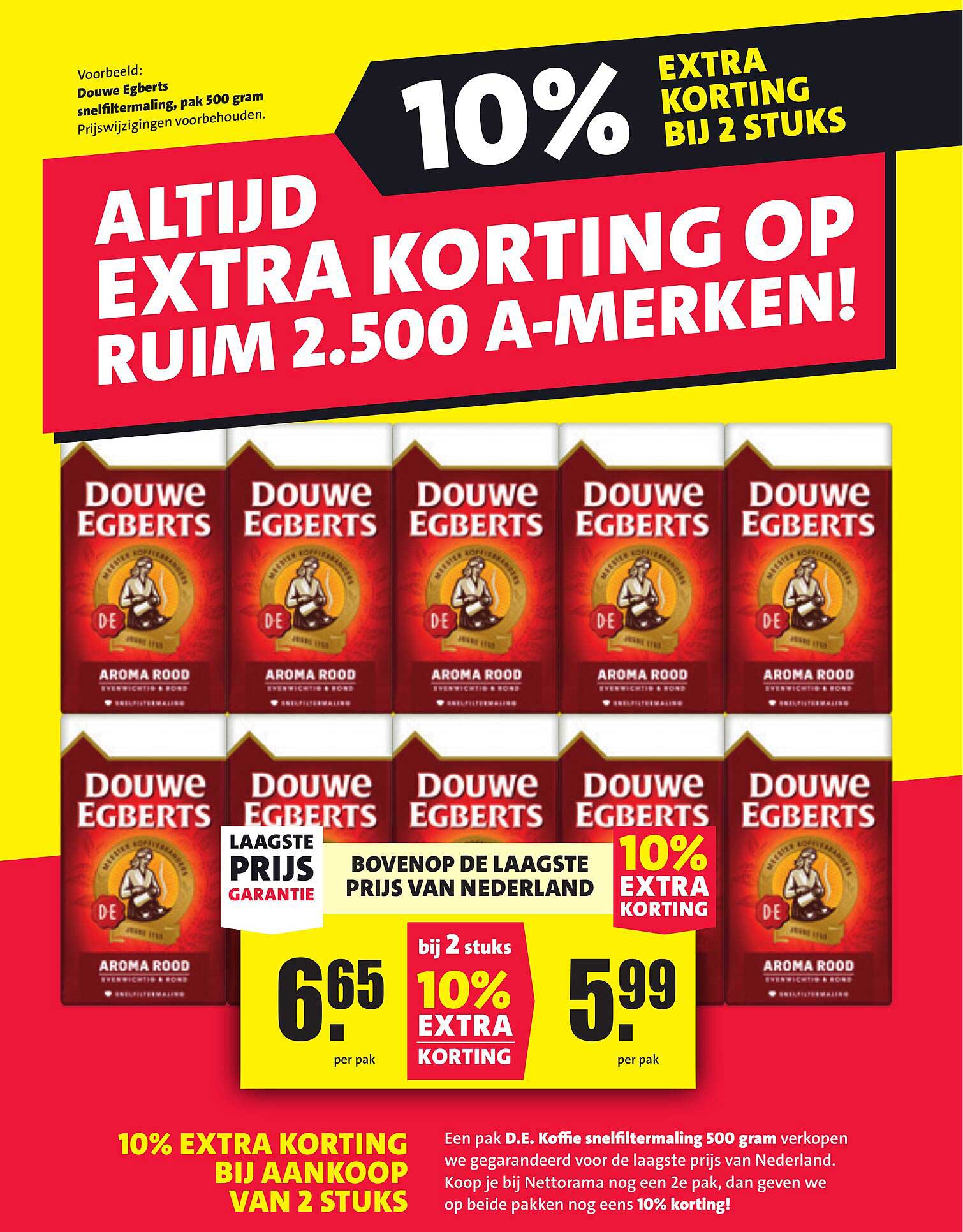 D.E. Koffie Snelfiltermalen, pak 500 gram