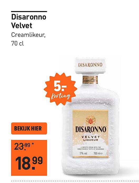 Disaronno Velvet Creamlikeur, 70 cl
