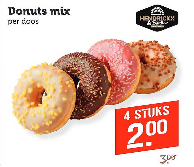 Donuts mix per doos