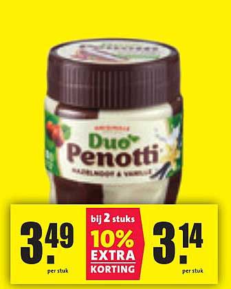 Duo Penotti Hazelnoot à Vanille