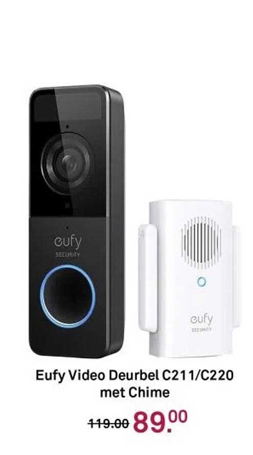 Eufy Video Deurbel C211/C220 met Chime