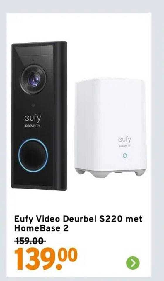Eufy Video Deurbel S220 met HomeBase 2