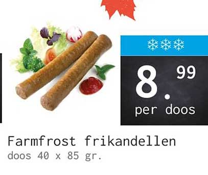 Farmfrost frikandellen doos 40 x 85 gr.