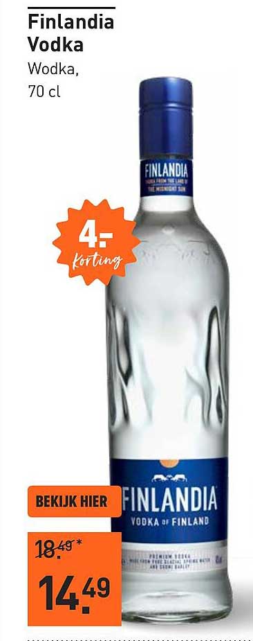 Finlandia Vodka, 70 cl