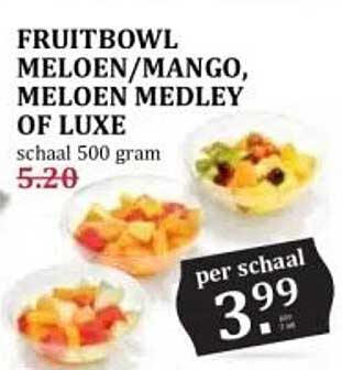 FRUITBOWL MELOEN/MANGO, MELOEN MEDLEY OF LUXE