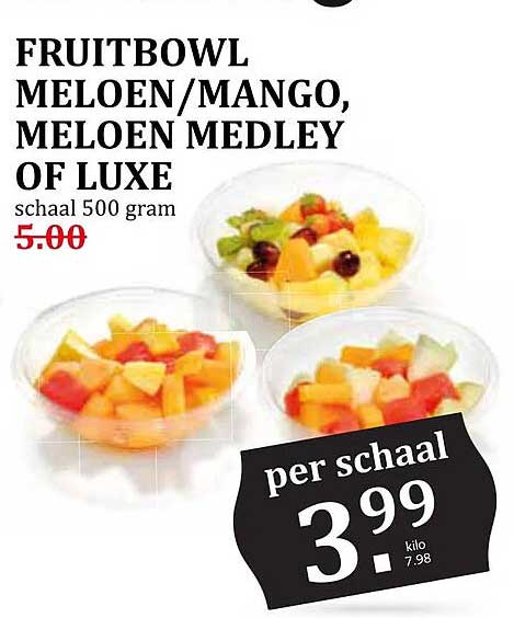 FRUITBOWL MELOEN/MANGO, MELOEN MEDLEY OF LUXE