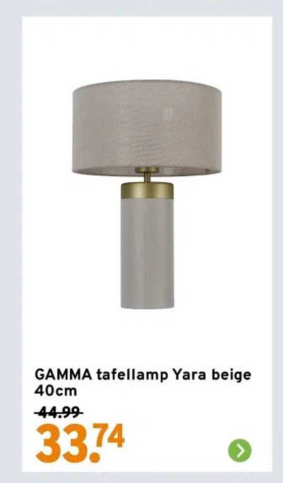 GAMMA tafellamp Yara beige 40cm