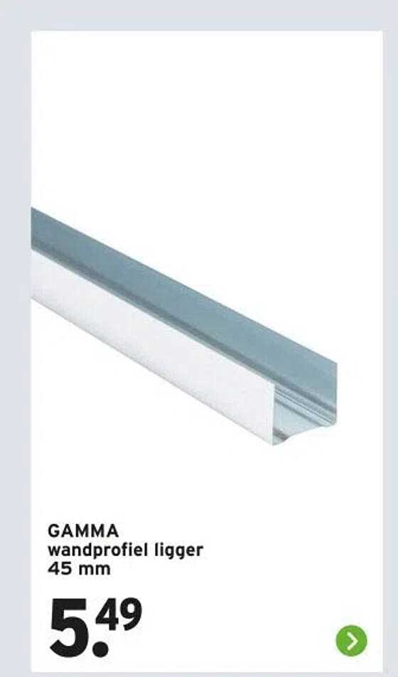 GAMMA wandprofiel ligger 45 mm