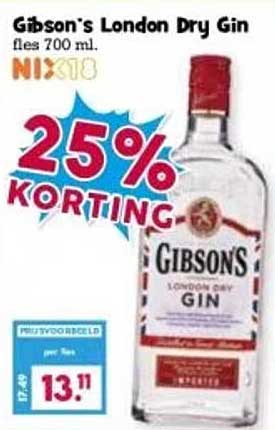 Gibson's London Dry Gin fles 700 ml.