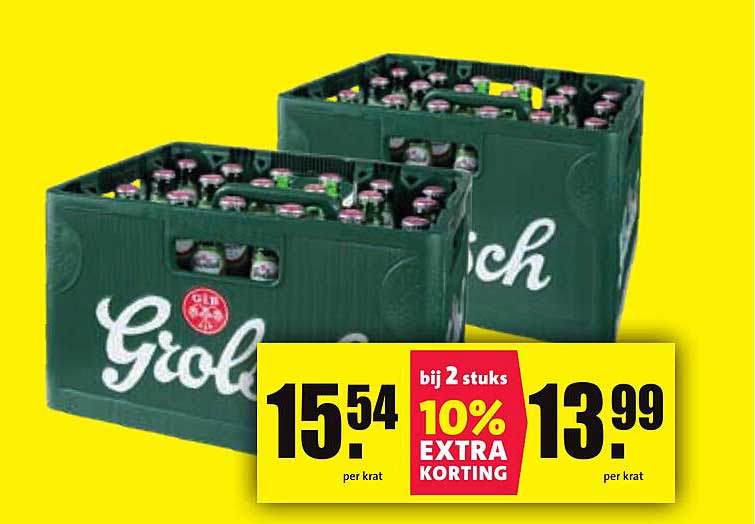 Grolsch Bier - 2 Kratten Actie