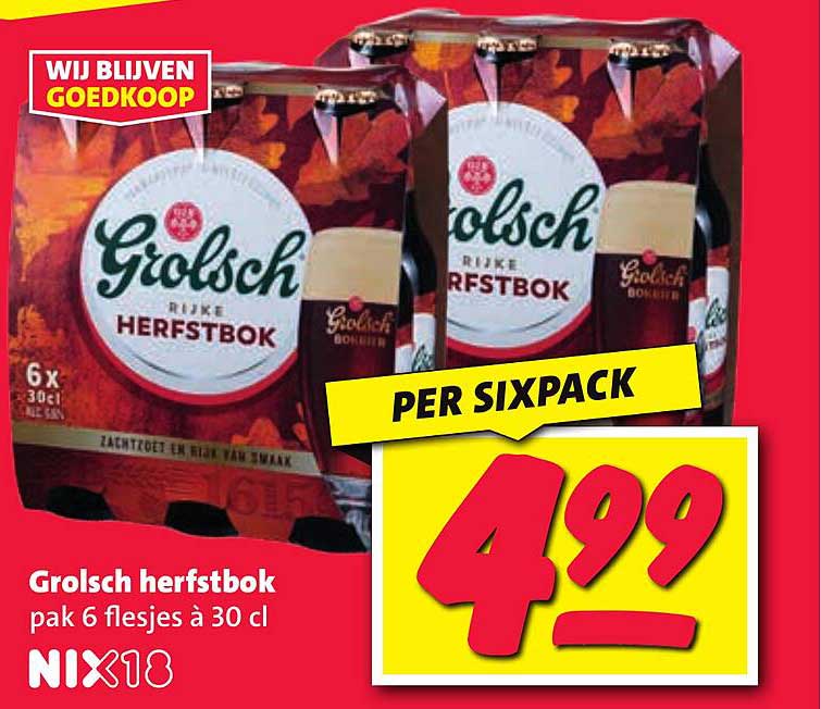 Grolsch herfstsbock pak 6 flesjes à 30 cl