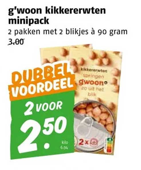 g'woon kikkererwten minipack