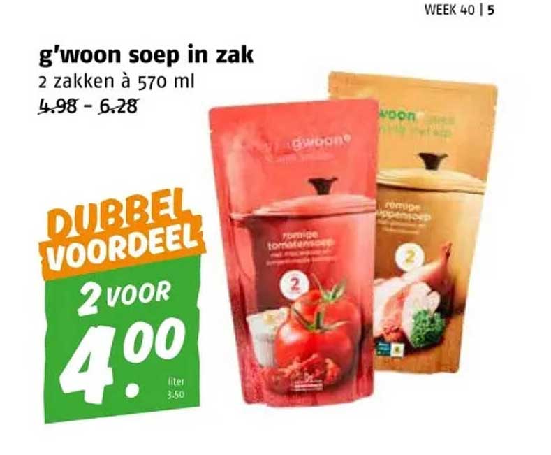g'woon soep in zak