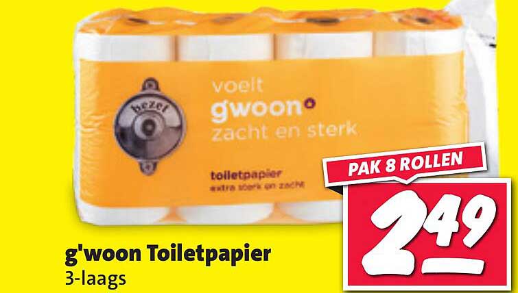 g'woon Toiletpapier 3-laags