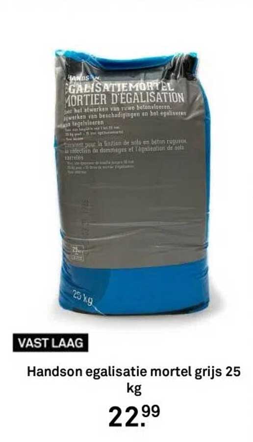Handson egalisatie mortel grijs 25 kg