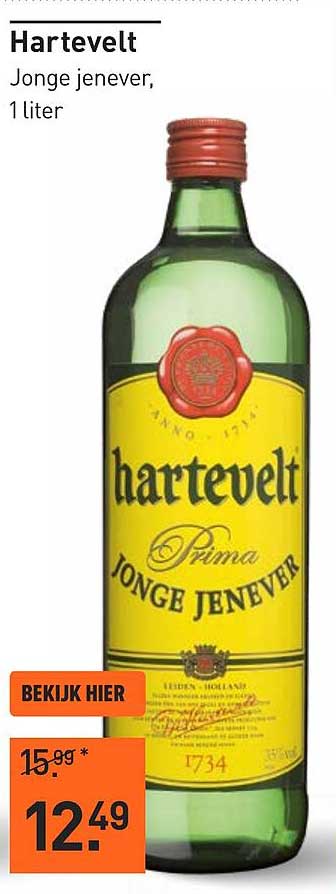 Hartevelt Jonge jenever, 1 liter