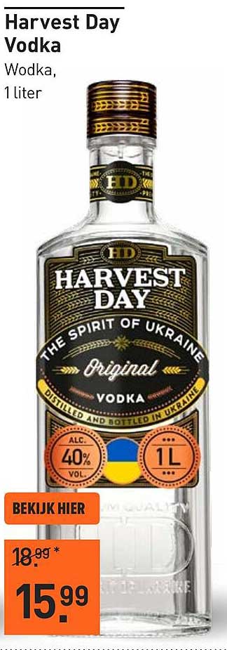 Harvest Day Vodka, 1 liter
