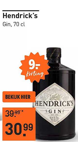 Hendrick's Gin, 70 cl