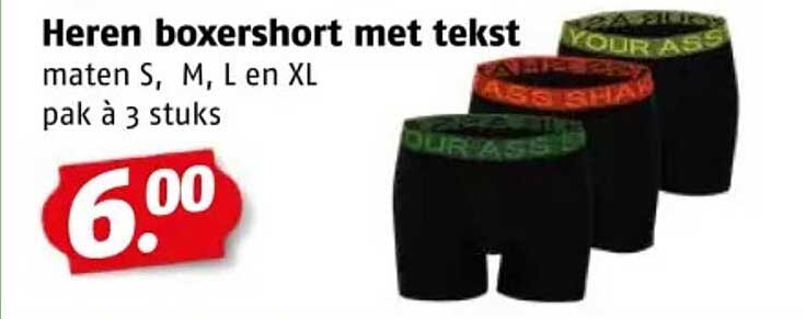 Heren boxershort met tekst