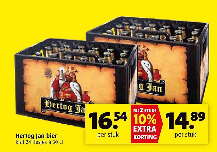 Hertog Jan bier krat 24 flesjes à 30 cl