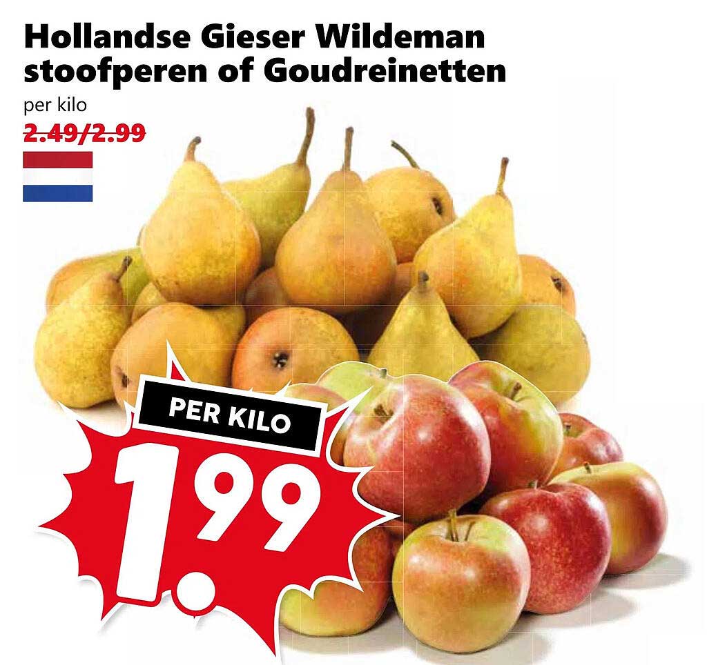 Hollandse Gieser Wildeman stoofperen of Goudreinetten