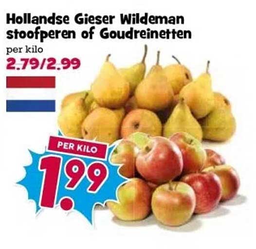 Hollandse Gieser Wildeman stoofperen of Goudreinetten