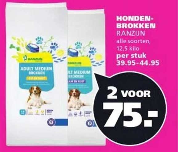 HONDENBROKKEN RANZIJN alle soorten, 12,5 kilo per stuk