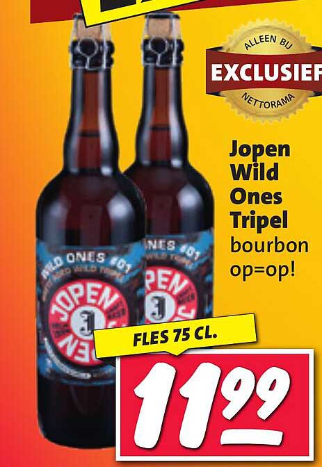 Jopen Wild Ones Tripel bourbon op=op!
