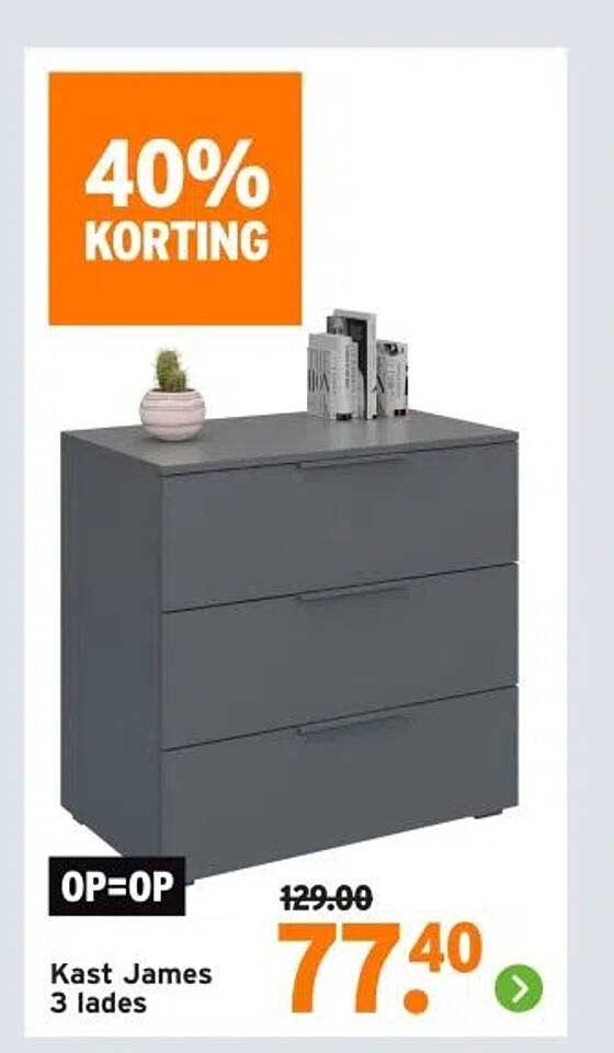 Kast James 3 lades