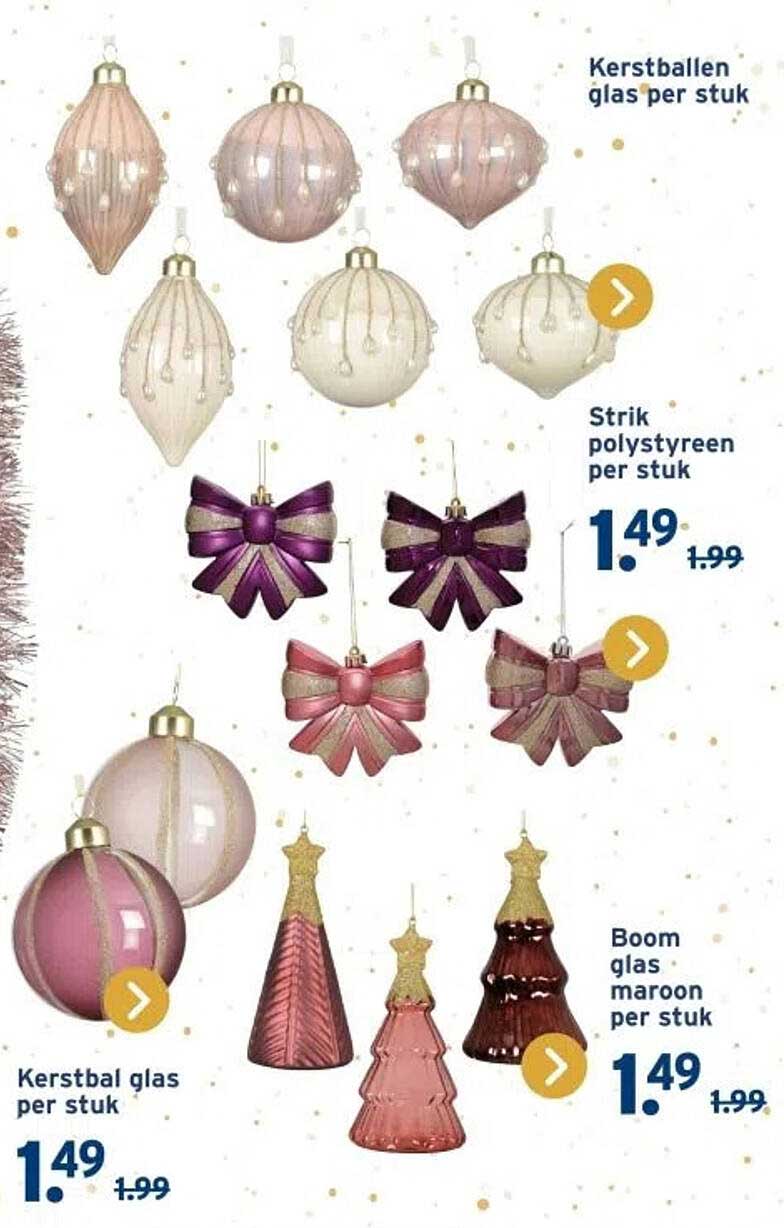 Kerstballen glas per stuk
